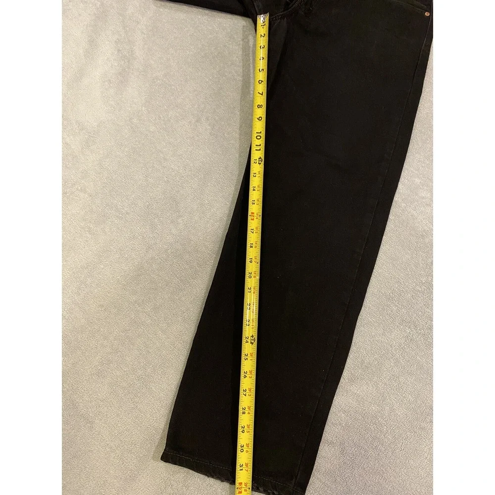 Mens Levi Jeans Black Denim Red Tab Distressed Mexico 36x32 550